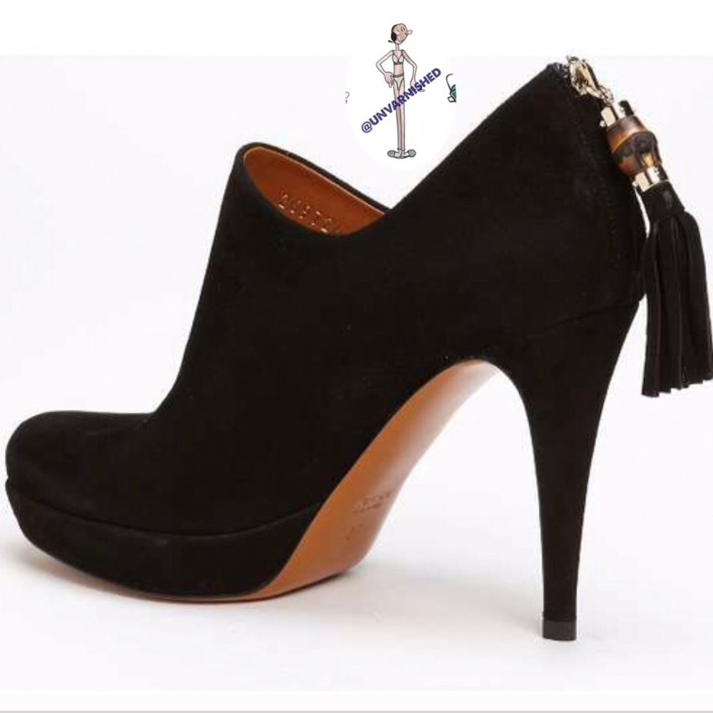 Gucci Suede Platform Ankle Boots